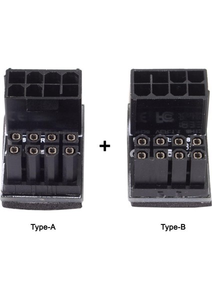 Masaüstü Grafik Kartı 8pin İçin 2 Paket Gpu Açılı Adaptör Konnektörü Seti (Yurt Dışından)