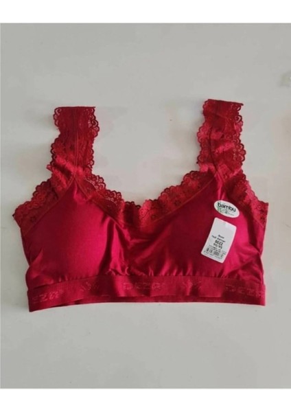 Kadın Pamuklu Dantelli 2'li 2 Adet Siyah Beyaz Içi Pedli Toplayıcı Büyük Beden Ribana Sütyen fiyatları