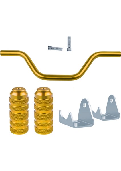 Motosiklet Ayağı Pegs Pedallar Alüminyum Alaşım Kir Bisiklet Scooter Altın (Yurt Dışından)