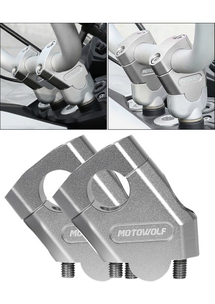 2pcs Evrensel Motosiklet Cnc Alüminyum Taliz Tuvarı Yükselti Montaj Kelepçesi Adaptörü 22MM (Yurt Dışından)