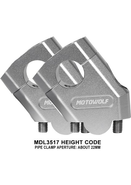 2pcs Evrensel Motosiklet Cnc Alüminyum Taliz Tuvarı Yükselti Montaj Kelepçesi Adaptörü 22MM (Yurt Dışından)