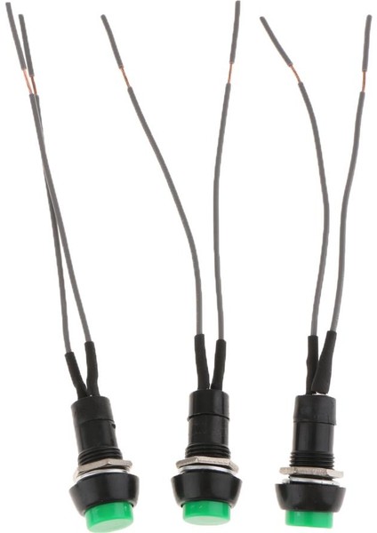 50X10MM Yeşil Yuvarlak Araba Anlık Itme/kapama Anahtarı 2 Pim (Yurt Dışından) modelleri