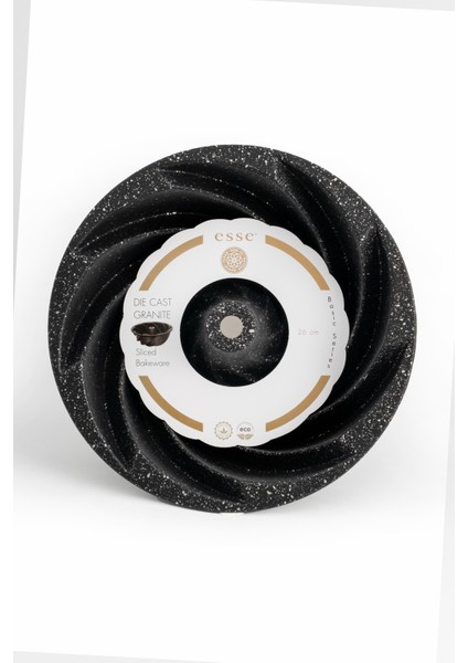 Döküm Granite Kek Kalıbı Rüzgar Gülü Siyah 26 Cm