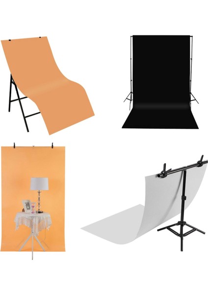 2X4FT Pvc Fotoğraf Fonu Düz Renkli Portre Turuncu (Yurt Dışından)