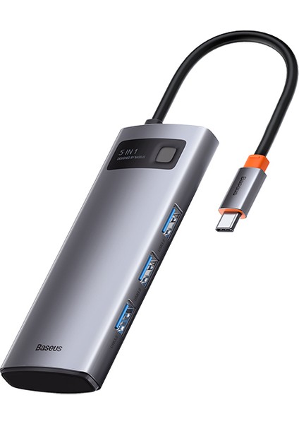 Baseus Metal Gleam Series 5in1 Type-C Hub Adaptör Çoklayıcı