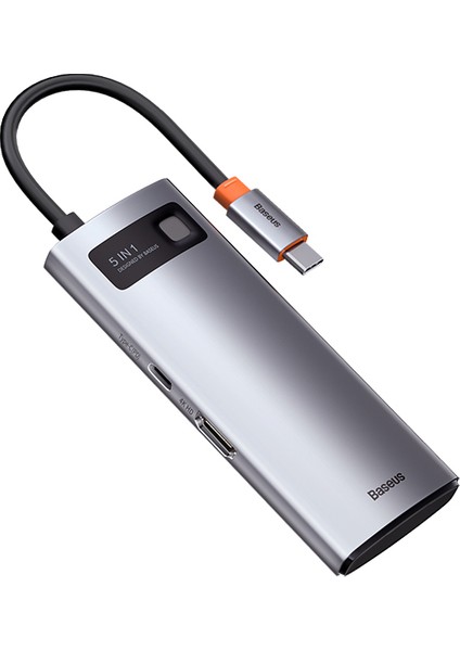 Baseus Metal Gleam Series 5in1 Type-C Hub Adaptör Çoklayıcı