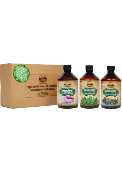 Avantaj Paketi (3 x 500 Ml) Orkide B. Besini + Yeşil Yapraklı Bitkiler + Kaktüs & Sukulent