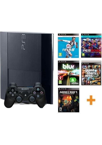 Playstation 3 Super Slim 500 GB  + 40 Güncel Oyun Yüklü