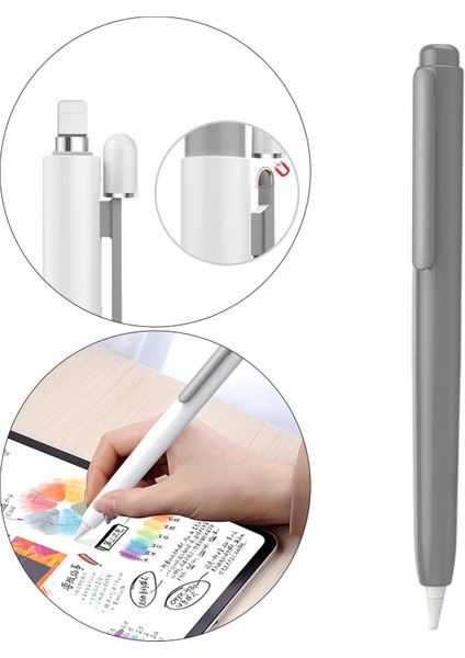 Koruyucu Kılıf Aksesuarları Kit Etki Tutucu Kovan Cilt Kapağı Gri (Yurt Dışından)