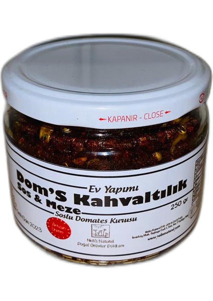 Dom's Ev Yapımı Soslu Kuru Domates Kahvaltı Meze 250GR