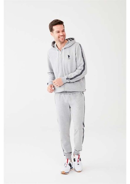 U.S. Polo Assn. Erkek Gri Melanj Pijama Takımı 18480