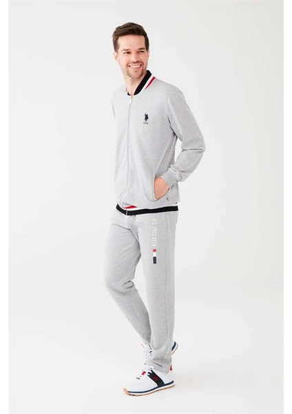 U.S. Polo Assn. Erkek Gri Melanj Pijama Takımı