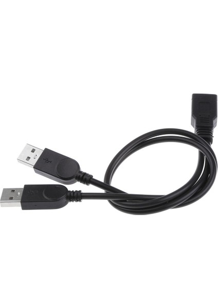 USB Splitter Şarj Veri Kablosu Kadın 2port Erkek (Yalnızca Veri Için) Siyah (Yurt Dışından)