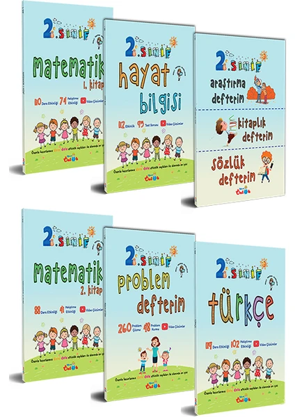 Mavi Önlük Yayınları 2. Sınıf Etkinlik Kitabı | Set (6 Kitap)