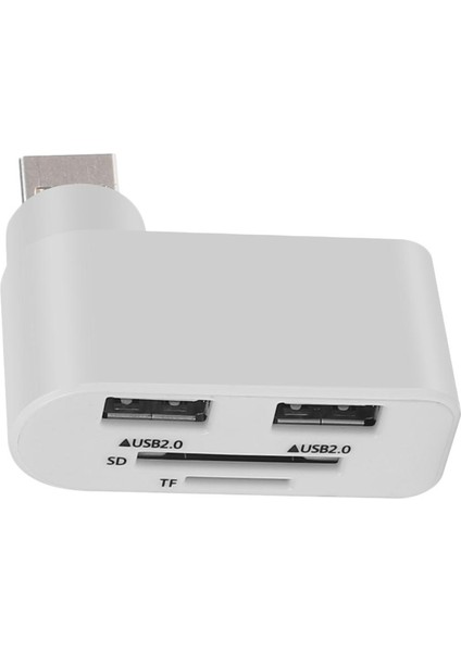 USB Hub Ayrıştırıcı Abs Adaptör Tf Kart Okuyucu Dizüstü Bilgisayar Defteri Beyaz (Yurt Dışından)