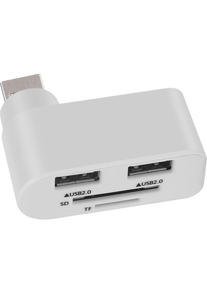 USB Hub Ayrıştırıcı Abs Adaptör Tf Kart Okuyucu Dizüstü Bilgisayar Defteri Beyaz (Yurt Dışından)