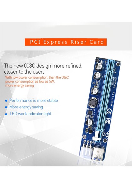 VER008C - Madenci Için Yükseltici Kartı 6 Pin Adaptörü (Yurt Dışından)