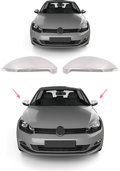 Volkswagen Golf 7 2012-2018 Ayna Kapağı P. Çelik