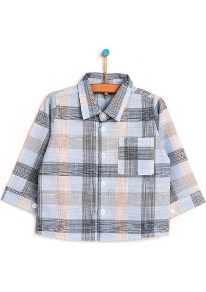 HelloBaby Basic Erkek Bebek Kareli Gömlek Erkek Bebek