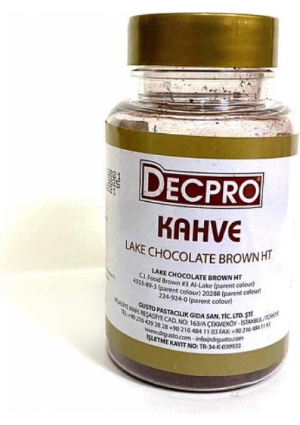 Yağ Bazlı Toz Çikolata Boyası Kahve 25 gr