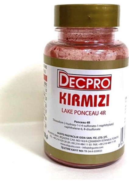 Yağ Bazlı Toz Çikolata Boyası Kırmızı 25 gr