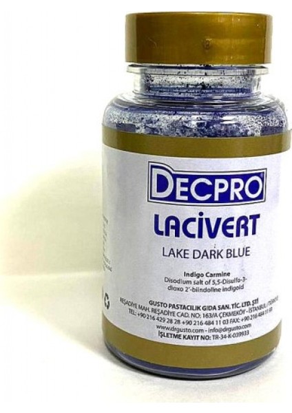 Yağ Bazlı Toz Çikolata Boyası Lacivert 25 gr