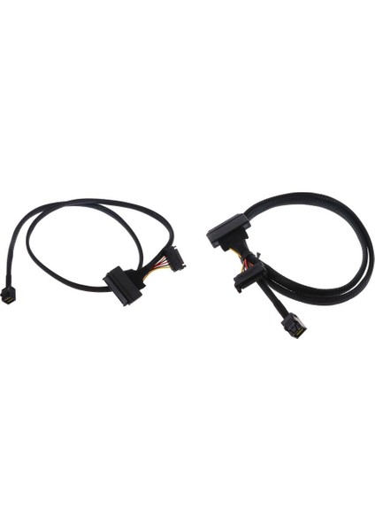 2 Parça U.2 (SFF-8639)-MINI-SAS (SFF-8643) Kablo Kablosu Siyah (Yurt Dışından)