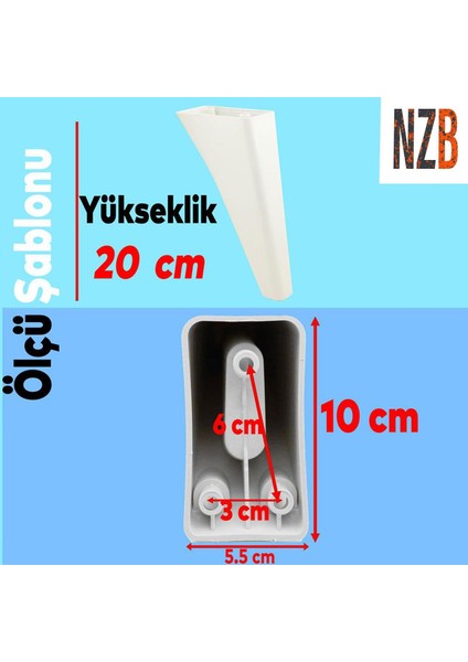 Lüks Mobilya Kanepe Sehpa Tv Ünitesi Koltuk Ayağı 20 cm Beyaz Baza Ayak fiyatları