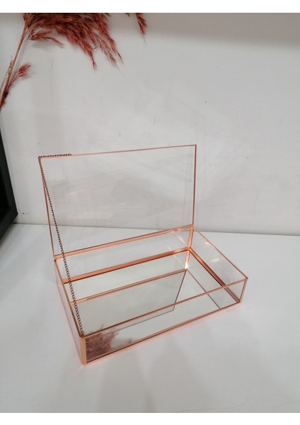 25X15X5 cm Lıl Ayna Tabanlı Camkutu