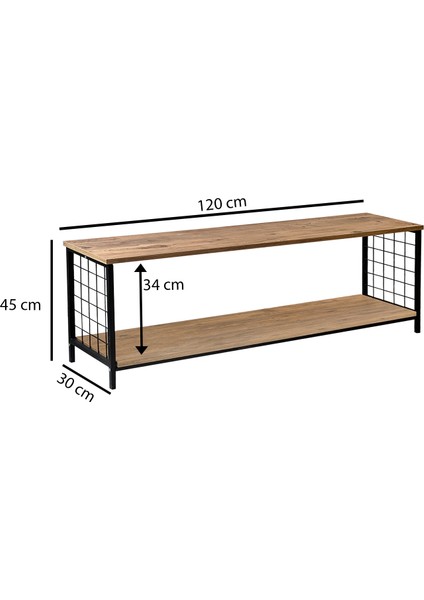 Televizyon Sehpası Metal Tv Ünitesi Raflı Sehpa 5306