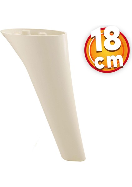 Lüks Mobilya Kanepe Sehpa Tv Ünitesi Koltuk Ayağı 18 cm Krem Baza Ayak