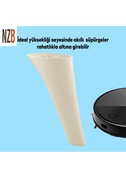Lüks Mobilya Kanepe Sehpa Tv Ünitesi Koltuk Ayağı 18 cm Krem Baza Ayak indirimleri