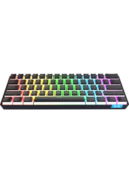 61 Keys Bluetooth Klavye Çift Modları Windows/android Taşınabilir Siyah Için Rgb (Yurt Dışından)