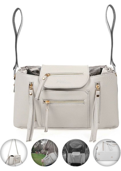 Bebek Arabası Organizer Çantası Buz Grisi