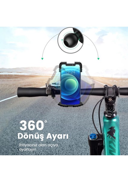 Motosiklet ve Bisikletler Için 360° Gidon Telefon Tutucu fırsatları