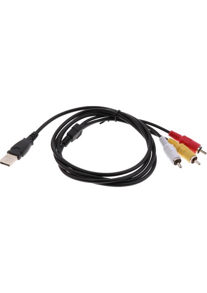 3 Rca - USB Erkek - Erkek Ses / Video Adaptör Kablosu Adaptörü (Yurt Dışından)