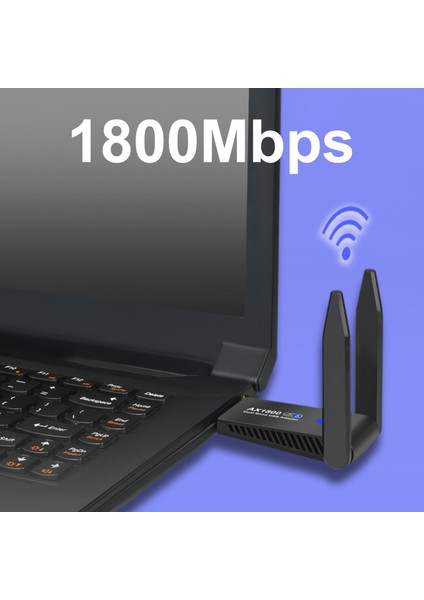 USB Wifi Adaptörü 1800MBPS Kablosuz Ağ Adaptörü Masaüstü Için Wifi (Yurt Dışından)