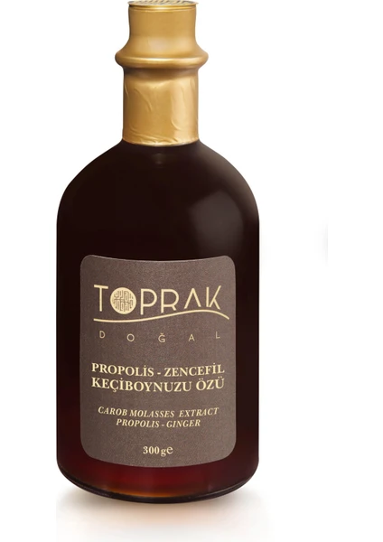 Toprak Doğal Propolis Zencefilli Keçiboynuzu Özü 300 G Soğuk Sıkım