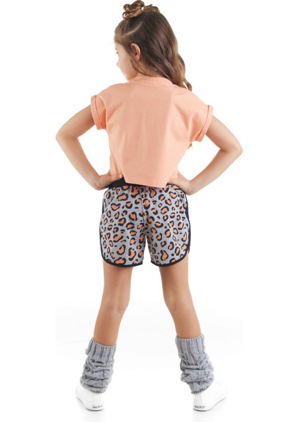 Leopar Kız Çocuk Crop Top Şort Takım fiyatları