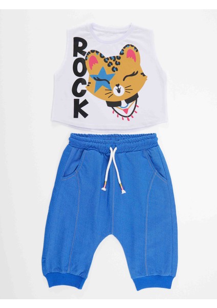 Rocker Leo Kız Çocuk T-shirt Kapri Şort Takım modelleri
