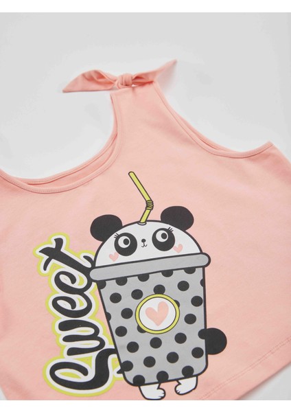 Panda Milkshake Kız Çocuk T-shirt Etek Takım