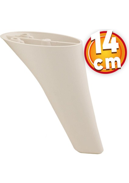 Lüks Mobilya Kanepe Sehpa Tv Ünitesi Koltuk Ayağı 14 cm Krem Baza Ayak