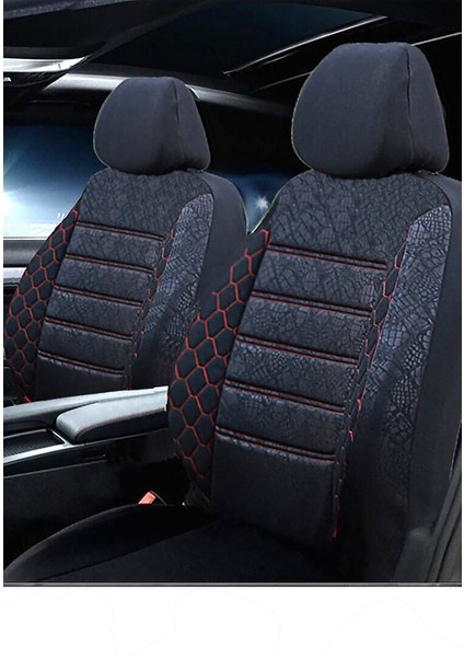 Audi A2 Uyumlu Kırmızı Oto Koltuk Kılıfı (Tam Takım Ön Arka Araç Koltuk Kılıfı)