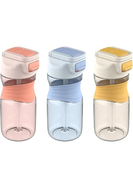 450ML Pipetli Tritan Su Matarası Sarı-Mavi-Turuncu VGN030 modelleri