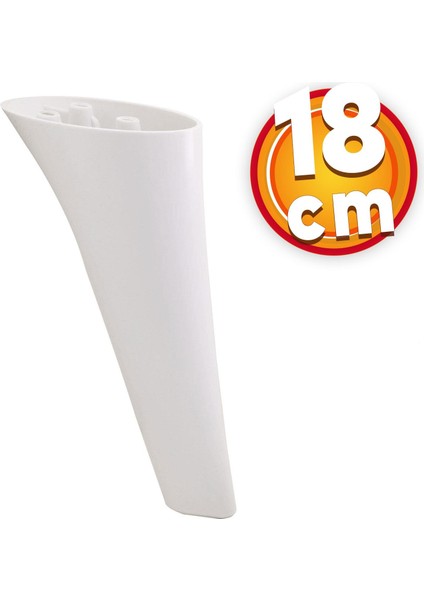 Lüks Mobilya Kanepe Sehpa Tv Ünitesi Koltuk Ayağı 18 cm Beyaz Baza Ayak
