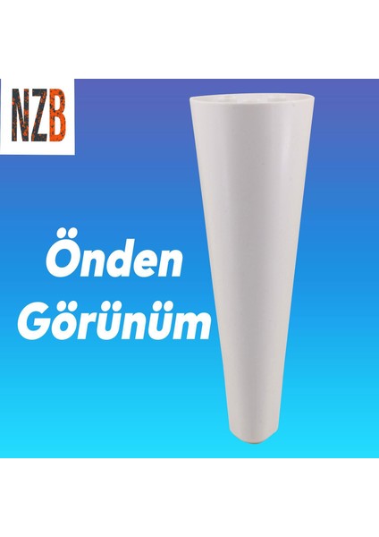 Lüks Mobilya Kanepe Sehpa Tv Ünitesi Koltuk Ayağı 18 cm Beyaz Baza Ayak