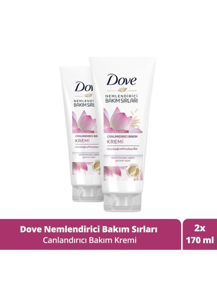 Canlandırıcı Saç Bakım Kremi Nemlendirici Bakım Sırları 170 ml x 2