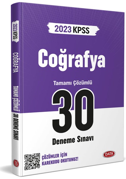 Data Yayınları KPSS Coğrafya 30 Deneme Sınavı - Karekod Çözümlü