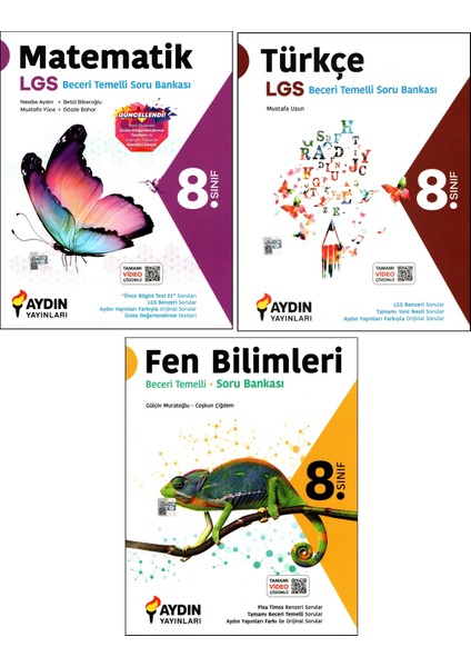 8. Sınıf LGS Matematik+Fen+Türkçe Beceri Temelli Soru Bankası 3 Kitap