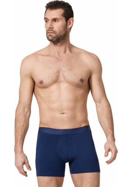 128 Erkek Elastan Düz Boxer